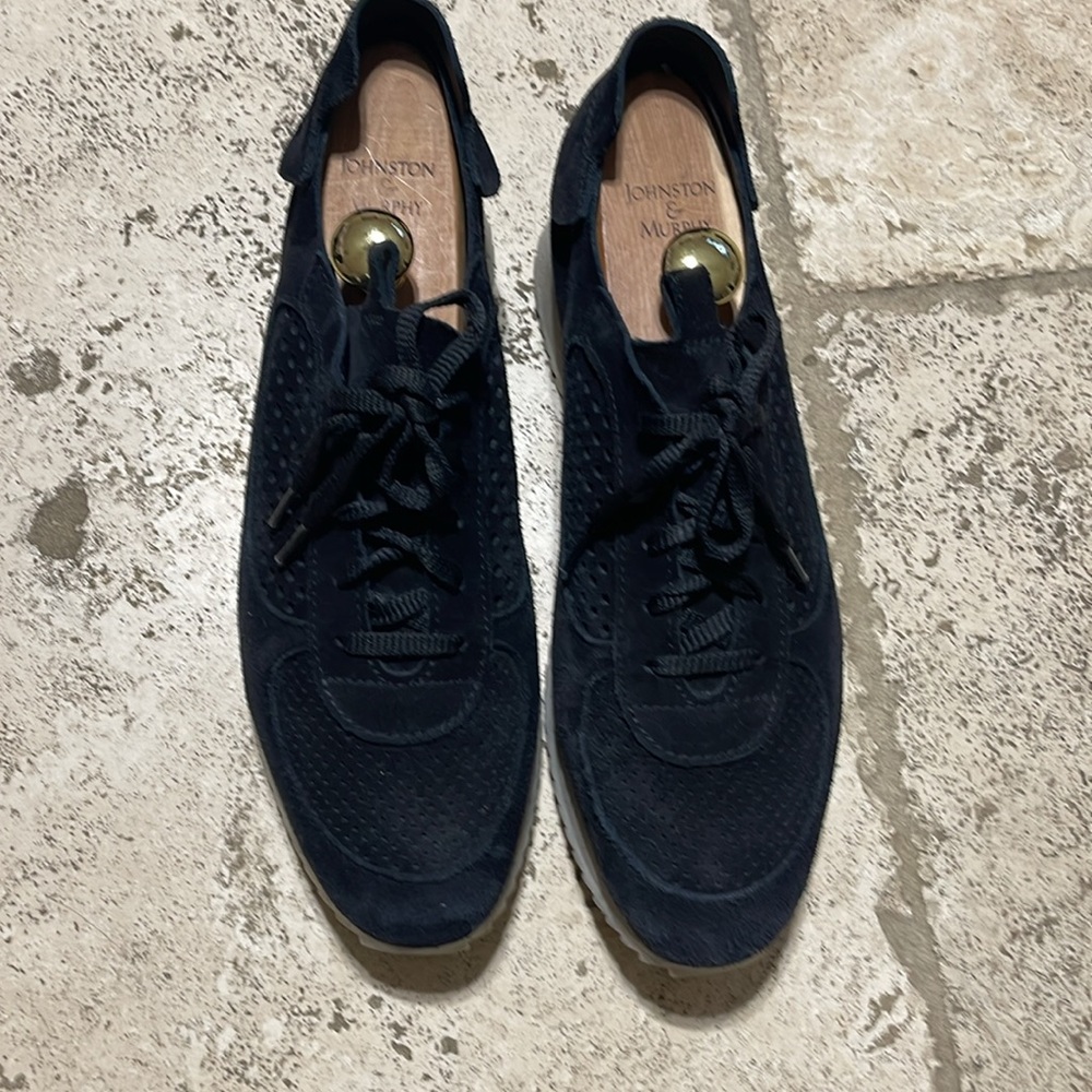 Pedro Garcia Omega Suede Sneakers Black Size 44 - Picture 3 of 13